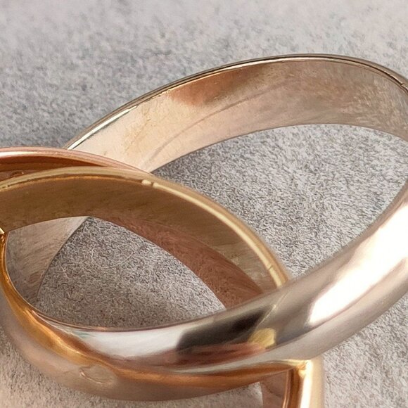 CARTIER Trinity Ring 49 K18YG 18K Yellow Gold White Gold Rose Gold Women's - Picture 9 of 10